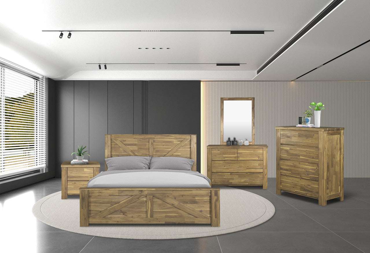 Jennifer Acacia Timber Bed Frame